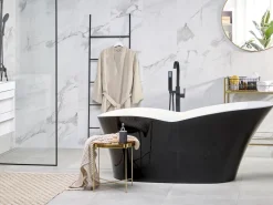 Badewanne Freistehend Schwarz / Weis 170 X 80 Cm Dulcina