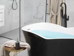 Badewanne Freistehend Schwarz / Weis 170 X 80 Cm Dulcina