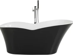 Badewanne Freistehend Schwarz / Weis 170 X 80 Cm Dulcina