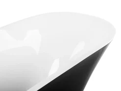 Badewanne Freistehend Schwarz / Weis 170 X 80 Cm Dulcina