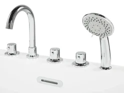 Badewanne Freistehend Schwarz Mit Armatur Oval 170 X 80 Cm Empresa