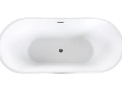 Badewanne Freistehend Silber Oval 170 X 80 Cm Pinel