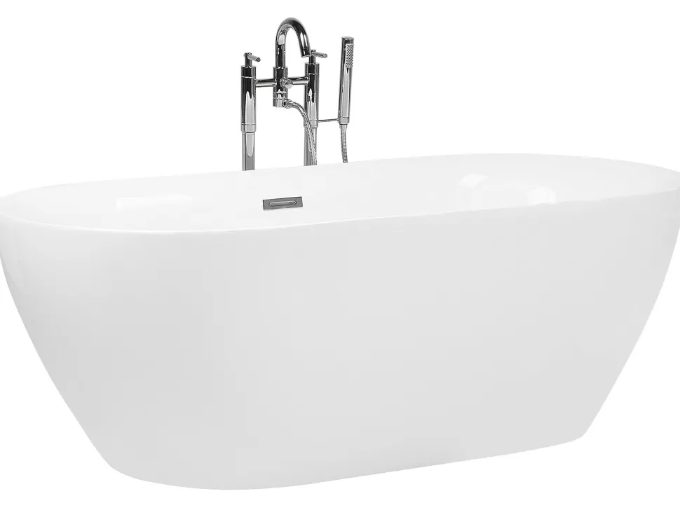 Badewanne Freistehend Weis Oval 180 X 80 Cm Carrera