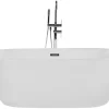 Badewanne Freistehend Weis Oval 170 X 80 Cm Nevis