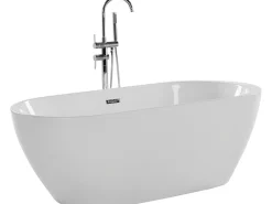 Badewanne Freistehend Weis Oval 170 X 80 Cm Nevis
