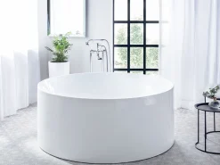 Badewanne Freistehend Weis Rund 140 Cm Ibiza