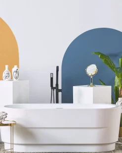 Badewanne Freistehend Weis Oval 170 X 80 Cm Empresa