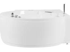 Badewanne-Whirlpool Mit Bluetooth Lautsprecher Weis Eckmodell 150 X 114 Cm Milano