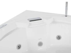 Badewanne-Whirlpool Mit Bluetooth Lautsprecher Weis Eckmodell 150 X 114 Cm Milano