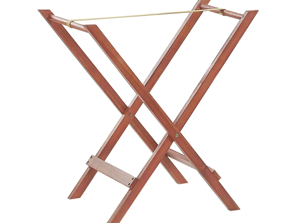 Balkonset Akazienholz Dunkelbraun Verstellbar Auflagen Cremeweis Toscana