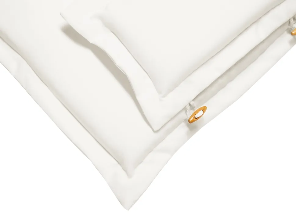 Balkonset Akazienholz Dunkelbraun Verstellbar Auflagen Cremeweis Toscana