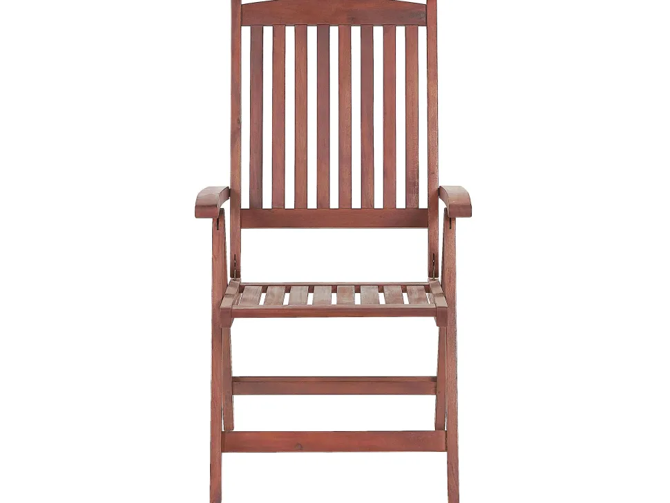 Balkonset Akazienholz Dunkelbraun Verstellbar Auflagen Cremeweis Toscana