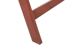 Balkonset Akazienholz Dunkelbraun Verstellbar Auflagen Grau-Beige Toscana