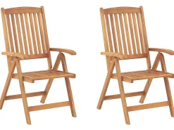 Balkonset Akazienholz Hellbraun Verstellbar Auflagen Terracotta Java