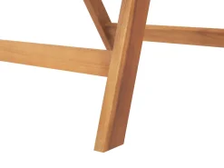 Balkonset Akazienholz Hellbraun Verstellbar Auflagen Grau-Beige Java