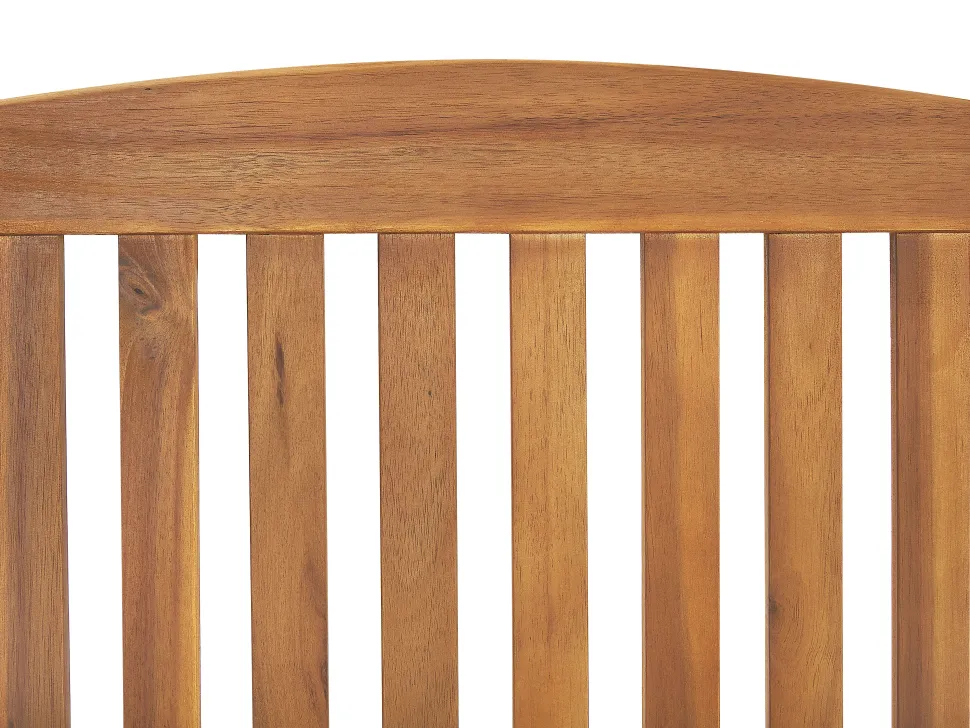 Balkonset Akazienholz Hellbraun Verstellbar Auflagen Grau-Beige Java