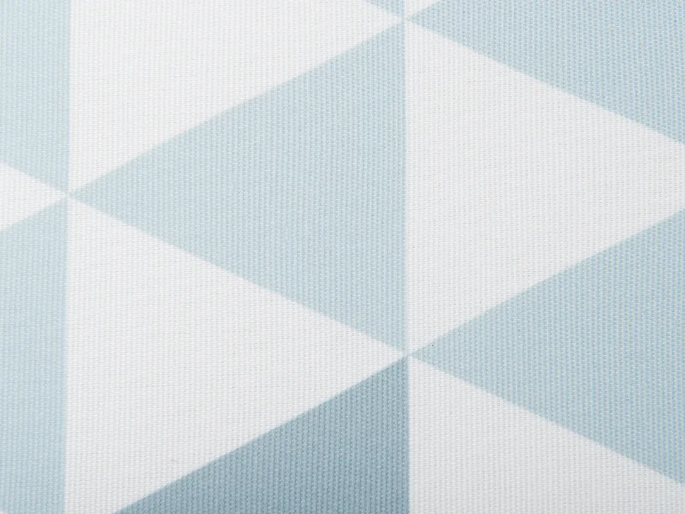 Balkonset Akazienholz Hellbraun Auflagen Dreiecke Blau / Weis Fiji