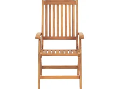 Balkonset Akazienholz Hellbraun 2-Sitzer Verstellbar Auflagen Blau Java