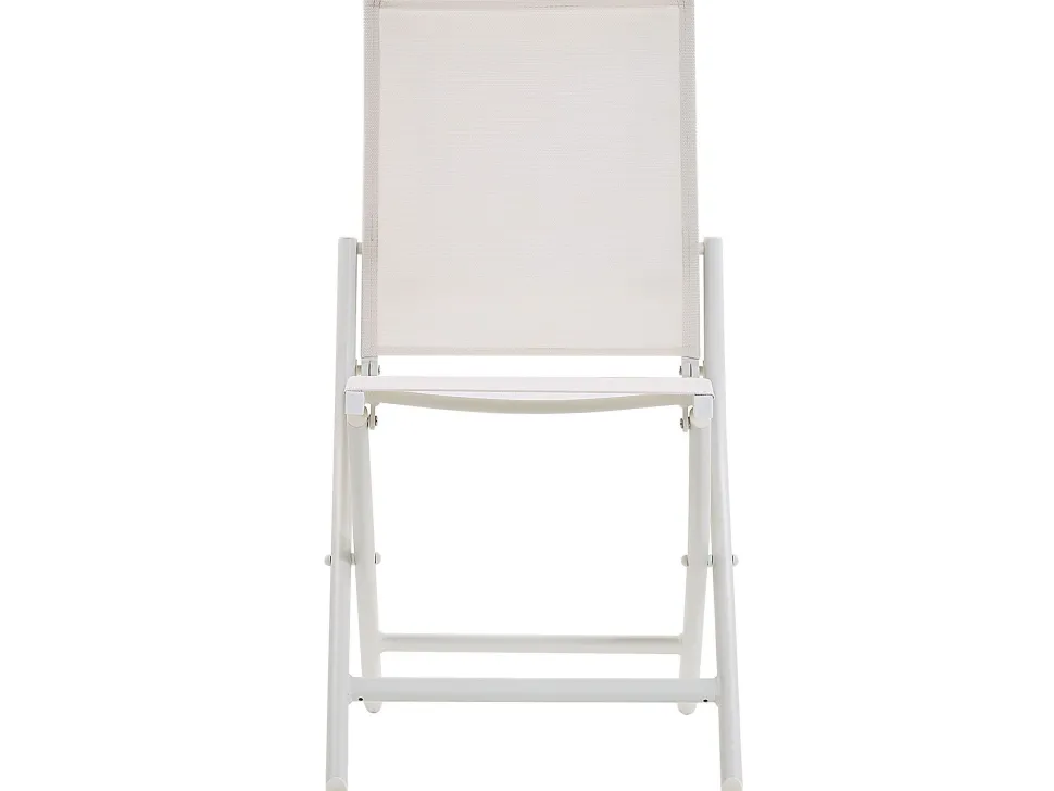 Balkonset Aluminium Textilbespannung Weis 2-Sitzer Zusammenklappbar Caorle