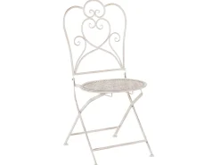 Balkonset Beige 2 Stühle Klapptisch Metall Trieste