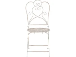 Balkonset Beige 2 Stühle Klapptisch Metall Trieste