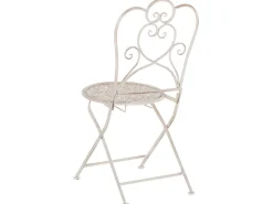 Balkonset Beige 2 Stühle Klapptisch Metall Trieste