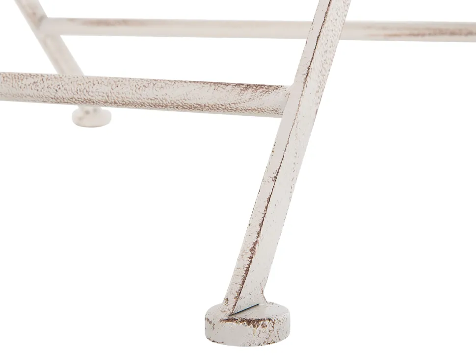 Balkonset Beige 2 Stühle Klapptisch Metall Trieste