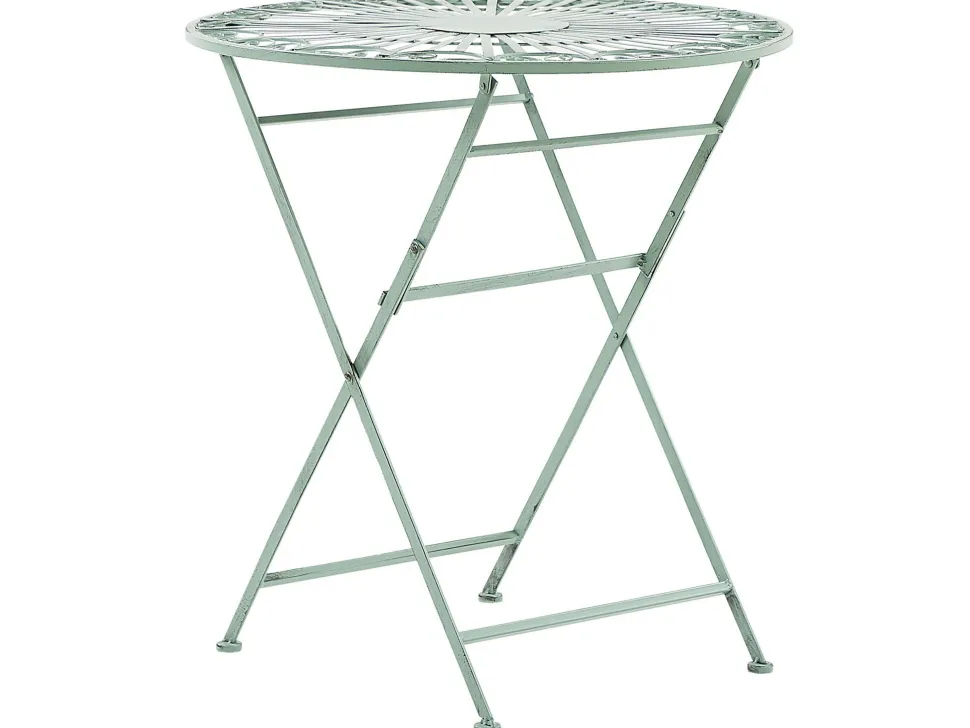 Balkonset Grun Metall 2 Stühle Klapptisch Trento