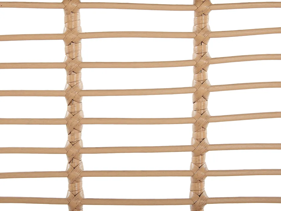 Balkonset Rattan Naturlich 2 Stühle Auflagen Hellgrau Trestina