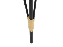 Balkonset Rattan Naturlich Auflagen Schwarz Pellaro
