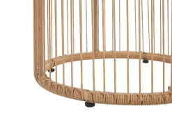 Balkonset Rattan Naturlich 2 Stühle Auflagen Hellgrau Labico