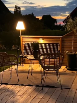 Balkonset Rattan Naturlich Auflagen Schwarz Tropea Ii