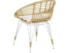 Balkonset Rattan Naturlich Auflagen Beige Pellaro