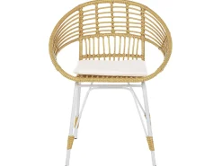 Balkonset Rattan Naturlich Auflagen Beige Pellaro