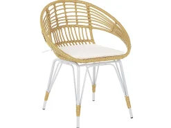 Balkonset Rattan Naturlich Auflagen Beige Pellaro