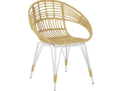 Balkonset Rattan Naturlich Auflagen Beige Pellaro
