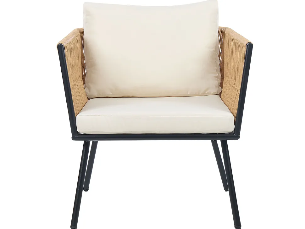 Balkonset Rattan Naturlich Auflagen Hellbeige Gargano