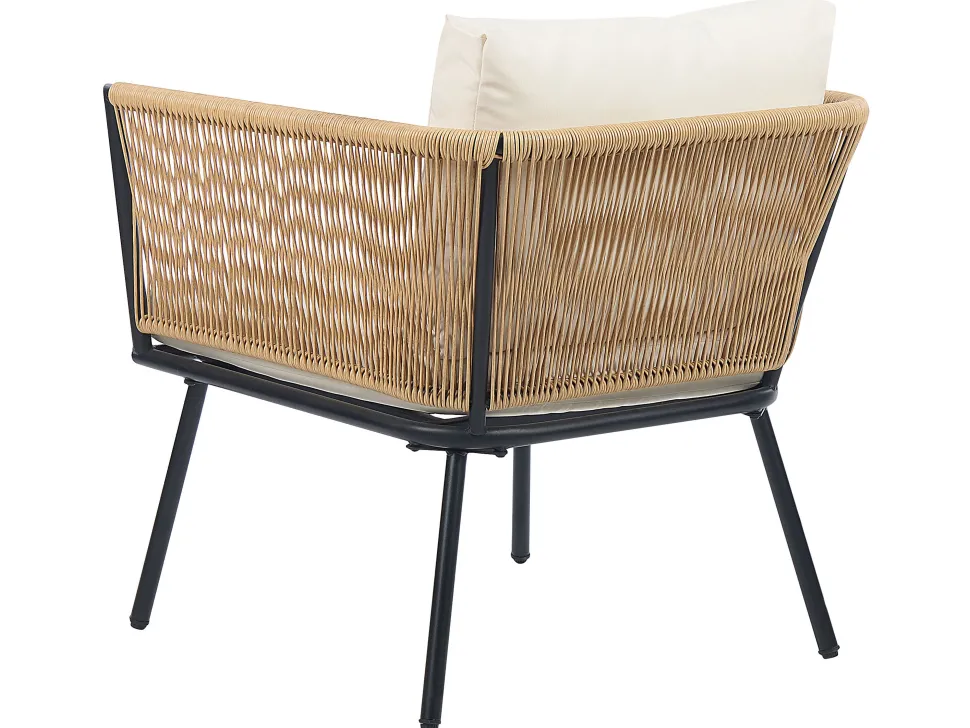 Balkonset Rattan Naturlich Auflagen Hellbeige Gargano