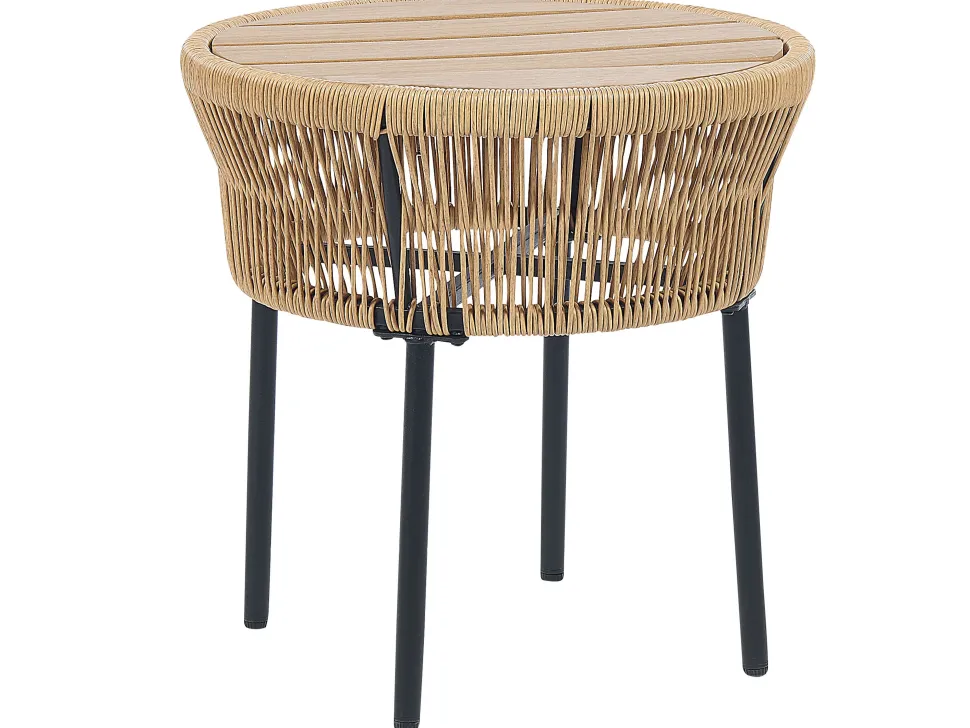 Balkonset Rattan Naturlich Auflagen Hellbeige Gargano