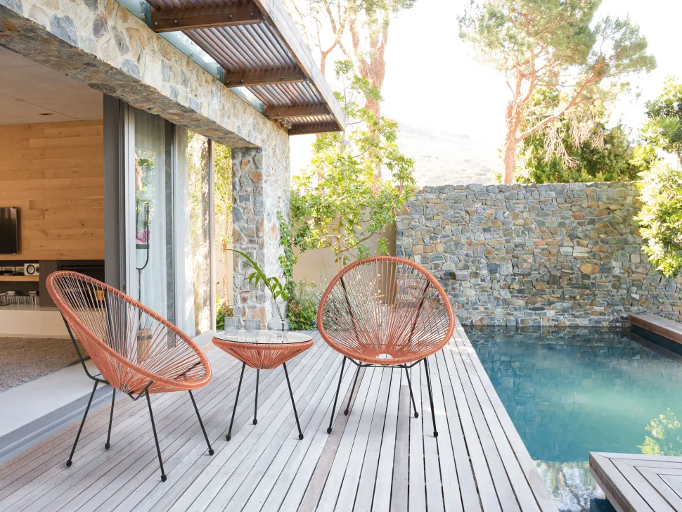 Balkonset Rattan Orange Acapulco Ii