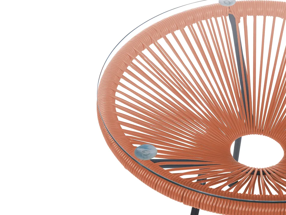 Balkonset Rattan Orange Acapulco Ii