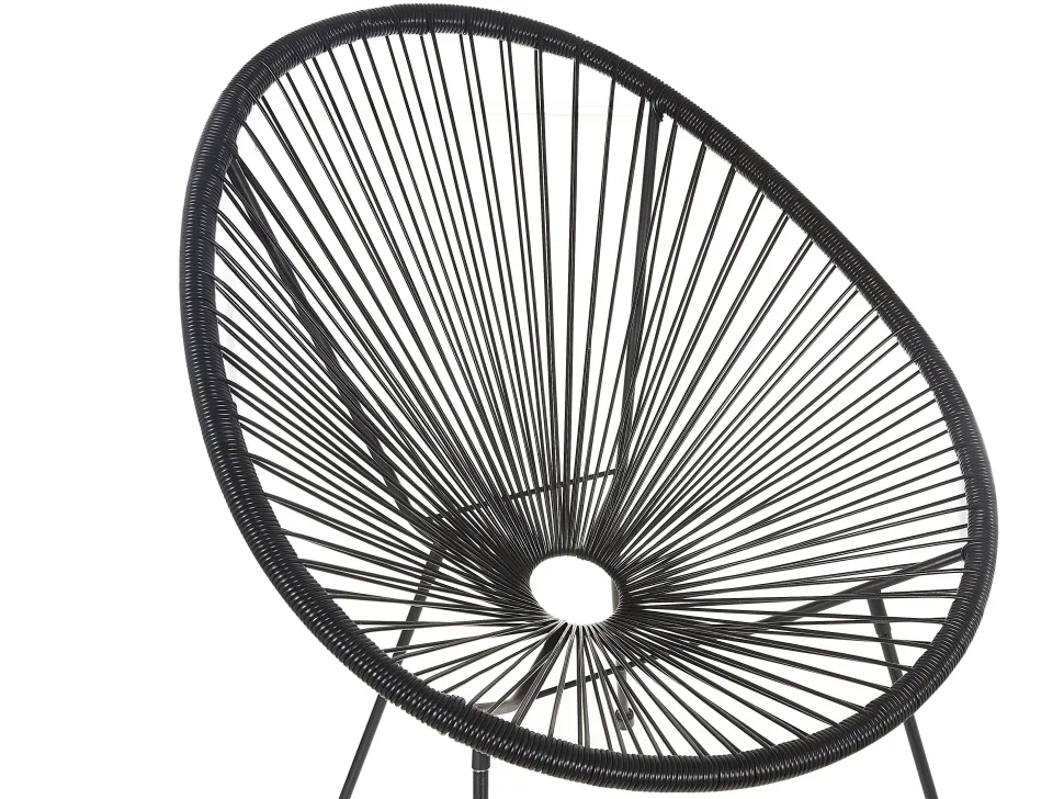 Balkonset Rattan Schwarz Acapulco Ii
