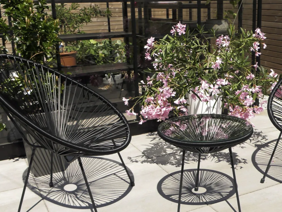 Balkonset Rattan Schwarz Acapulco Ii