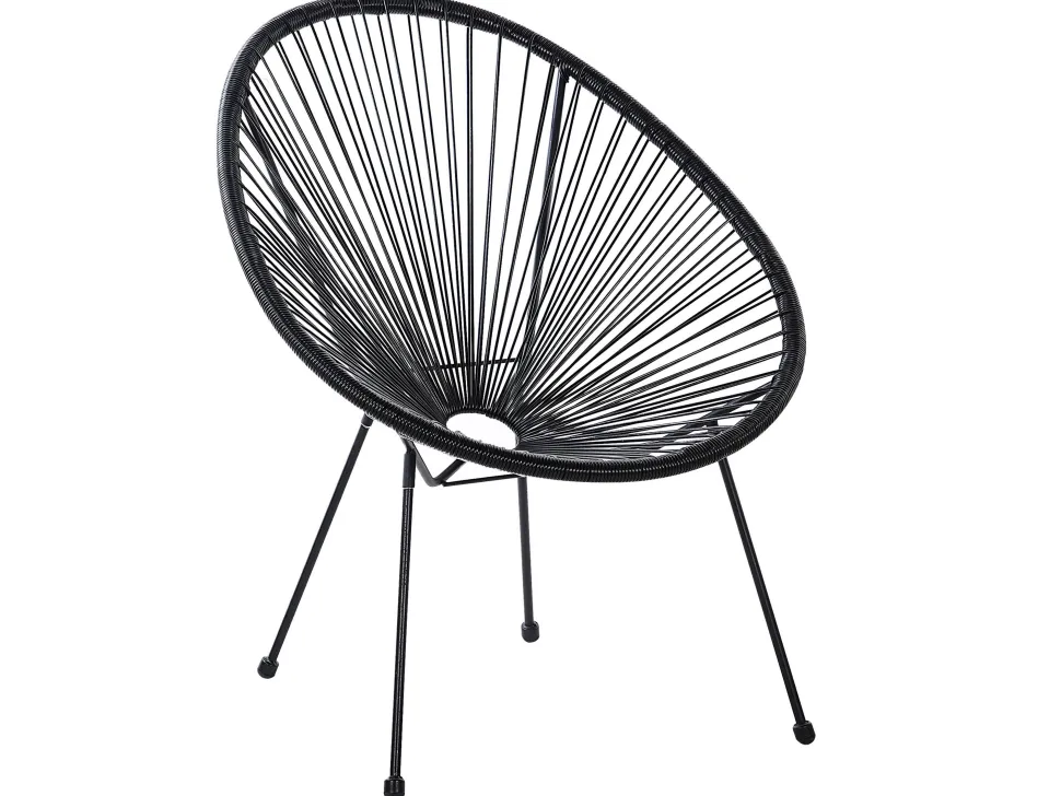 Balkonset Rattan Schwarz Acapulco Ii