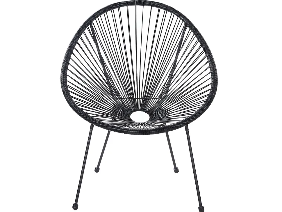 Balkonset Rattan Schwarz Acapulco Ii