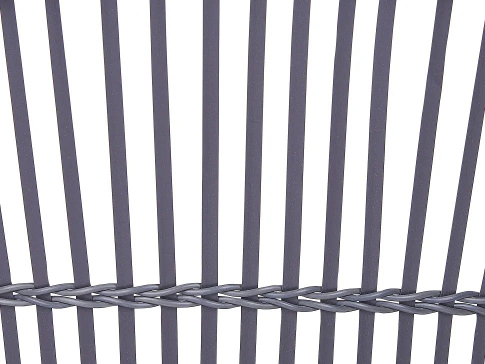 Balkonset Rattan Taupe Auflagen Dunkelgrau Mesyna