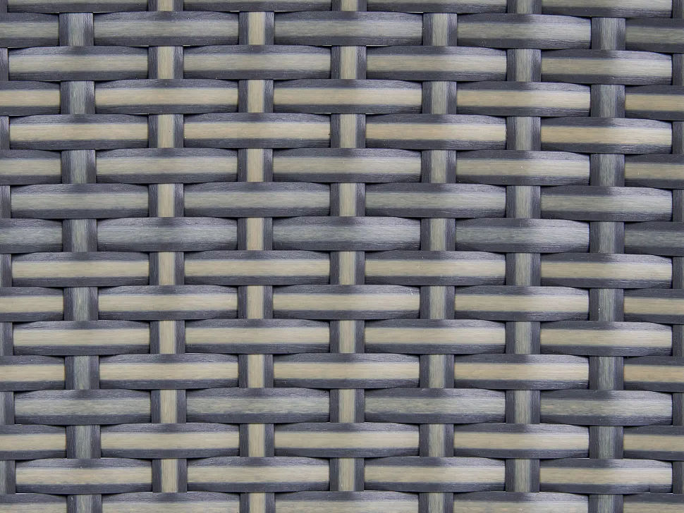 Balkonset Rattan Taupe Auflagen Dunkelgrau Mesyna