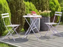 Balkonset Violett 2 Stühle Zusammenklappbar Fiori