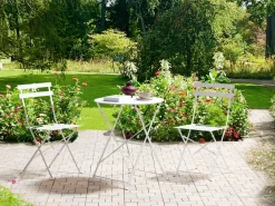 Balkonset Weis 2 Stühle Zusammenklappbar Fiori