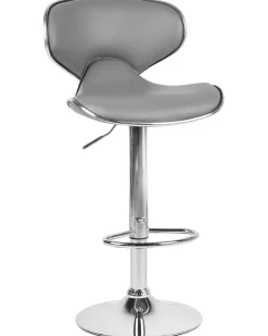 Barhocker Kunstleder Grau Hohenverstellbar 2Er Set Conway